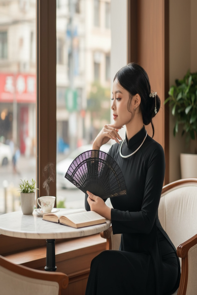 thuê áo dài đen tại hcm