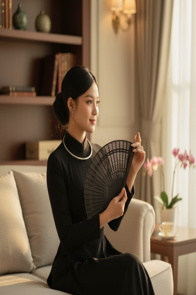 thuê áo dài đen tại hcm