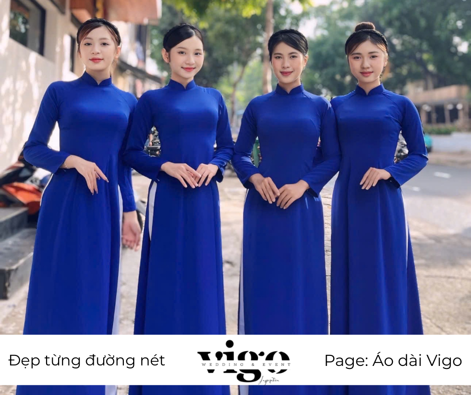 áo dài xanh coban