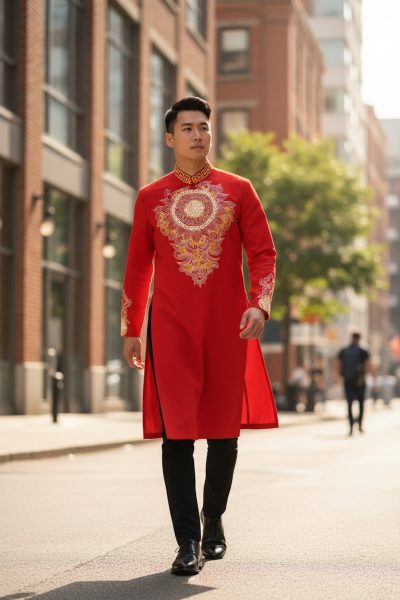 thuê áo dài nam hcm