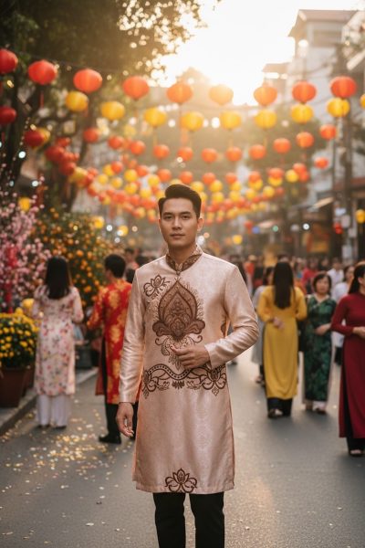 thuê áo dài nam HCM