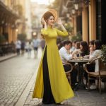 thuê áo dài xanh cốm